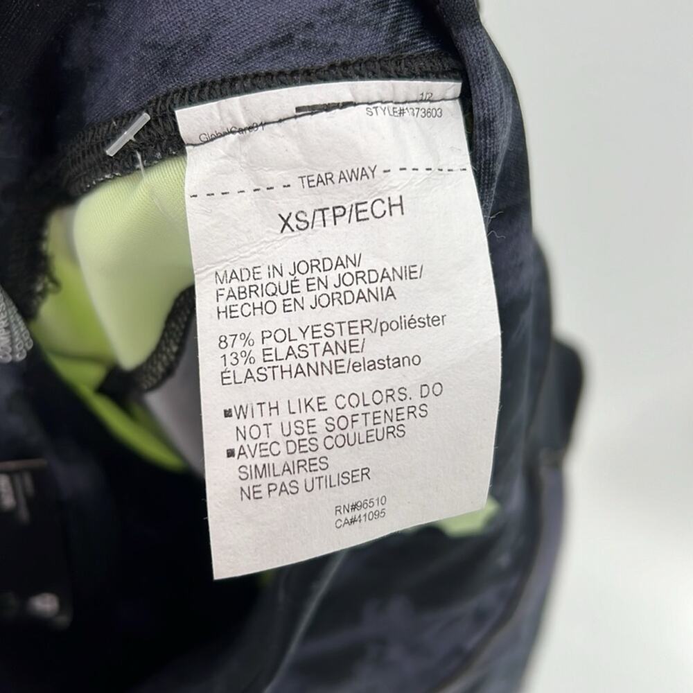 Under Armour Project Rock High Rise Compression Ankle Leggings - Blue/Lime - XS - Picture 6 of 7